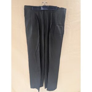 Men's Design Collective Dress Pants 42x30 Gray Black Elastic Waist Business